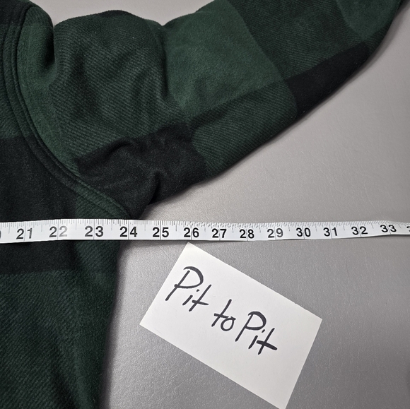 Berkley Jensen Men's green and black plaid sherpa button jacket size XL - Picture 9 of 11